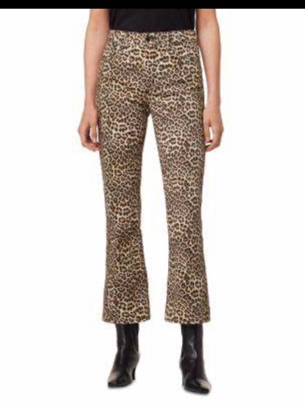 Joe's Jeans Leopard Callie High Rise Crop Bootcut Jeans NWT